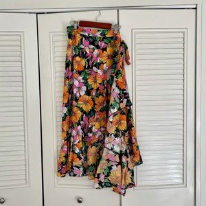 Topshop Floral Wrap Skirt
